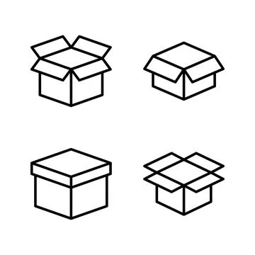 Box icon vector. box sign and symbol, parcel, package Stock Illustration