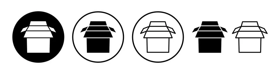 Box icon vector. Box sign. delivery package. parcel box. 스톡 일러스트