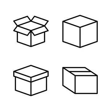 Box icon vector. box sign and symbol, parcel, package Illustrazione stock