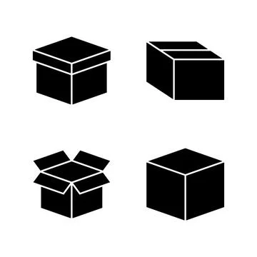 Box icon vector. box sign and symbol, parcel, package Illustrazione stock