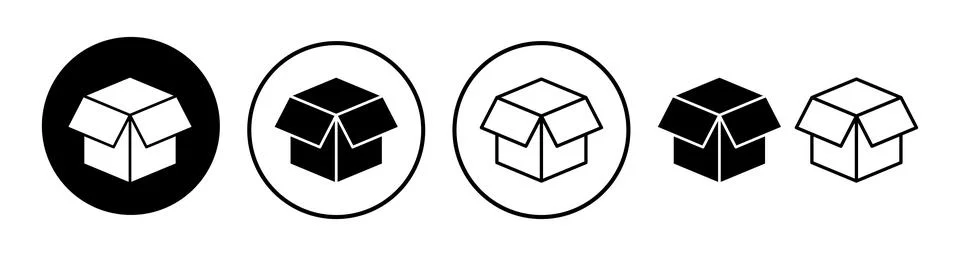 Box icon vector. Box sign. delivery package. parcel box. Illustrazione stock