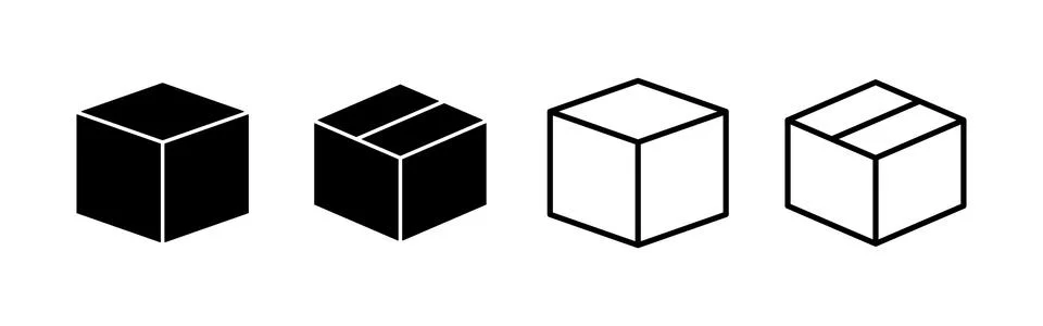 Box icon vector. box sign and symbol, parcel, package Stock Illustration