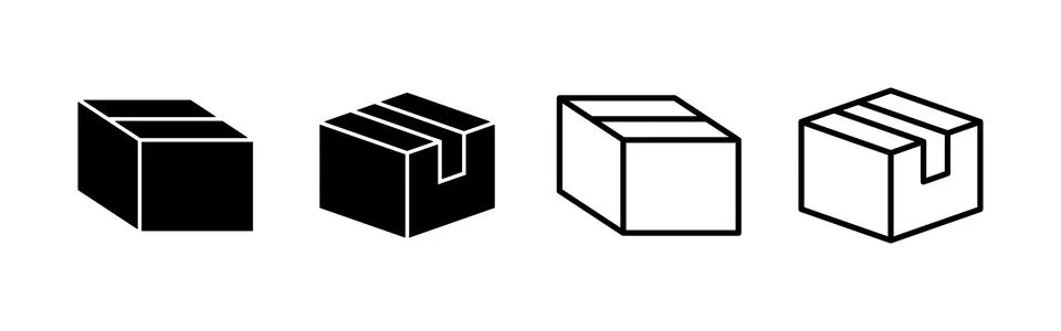 Box icon vector. box sign and symbol, parcel, package Stock Illustration