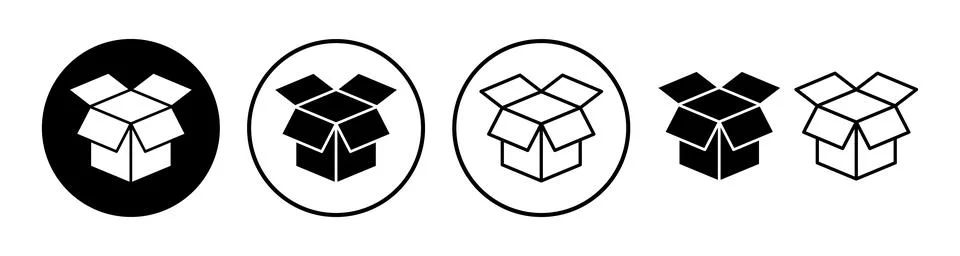 Box icon vector. Box sign. delivery package. parcel box. Stock Illustration