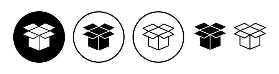 Box icon vector. Box sign. delivery package. parcel box. Stock Illustration
