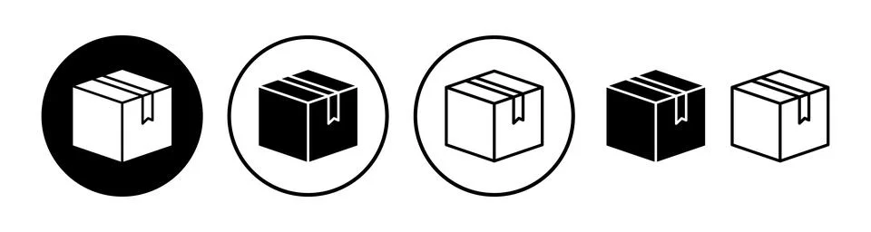 Box icon vector. Box sign. delivery package. parcel box. Stock Illustration