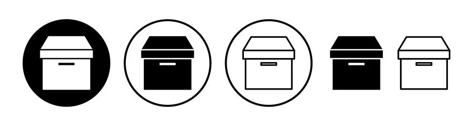 Box icon vector. Box sign. delivery package. parcel box. Stock Illustration