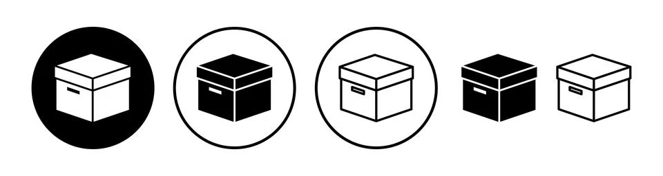 Box icon vector. Box sign. delivery package. parcel box. Stock Illustration