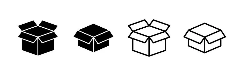 Box icon vector. box sign and symbol, parcel, package Illustrazione stock