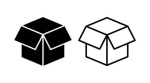 Box icon vector. Box sign. delivery package. parcel box. イラスト素材
