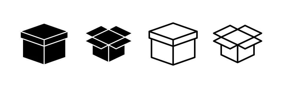 Box icon vector. box sign and symbol, parcel, package 스톡 일러스트