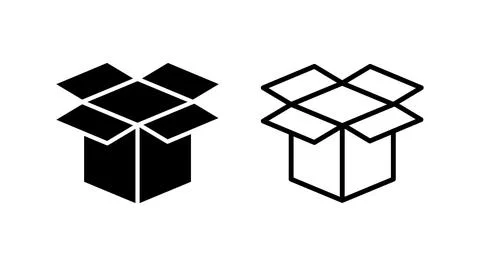 Box icon vector. Box sign. delivery package. parcel box. 库存插图