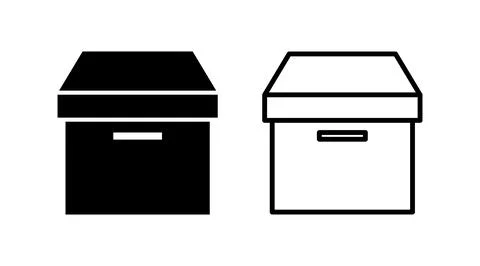 Box icon vector. Box sign. delivery package. parcel box. Stock Illustration