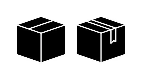 Box icon vector. Box sign. delivery package. parcel box. Illustrazione stock