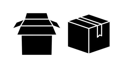 Box icon vector. Box sign. delivery package. parcel box. Illustrazione stock
