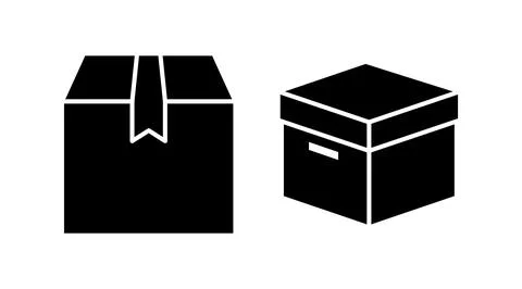 Box icon vector. Box sign. delivery package. parcel box. Stock Illustration