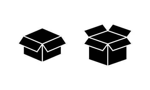 Box icon vector. box sign and symbol, parcel, package Illustrazione stock