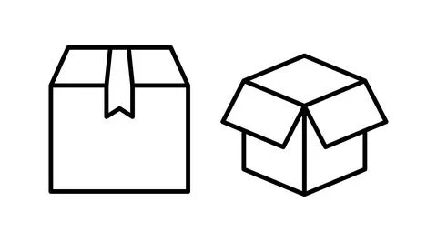 Box icon vector. Box sign. delivery package. parcel box. Stock Illustration