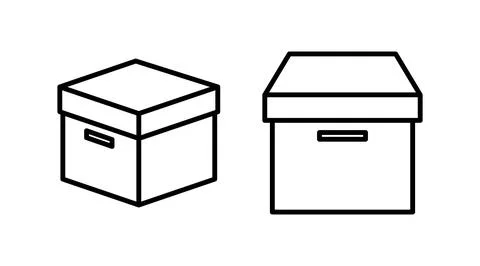 Box icon vector. Box sign. delivery package. parcel box. 스톡 일러스트