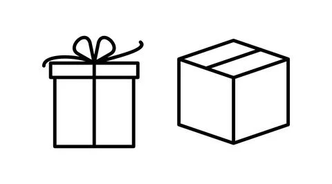 Box icon vector. Box sign. delivery package. parcel box. Stockillustratie