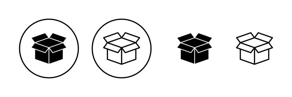 Box icon vector. box sign and symbol, parcel, package 스톡 일러스트