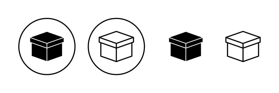 Box icon vector. box sign and symbol, parcel, package Stock Illustration