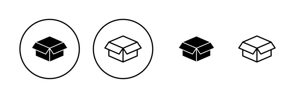 Box icon vector. box sign and symbol, parcel, package Illustrazione stock