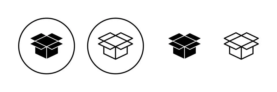Box icon vector. box sign and symbol, parcel, package Stock Illustration