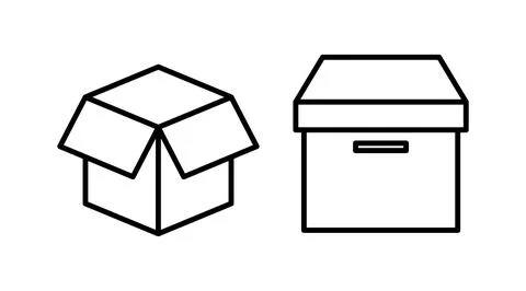 Box icon vector. Box sign. delivery package. parcel box. Stock Illustration