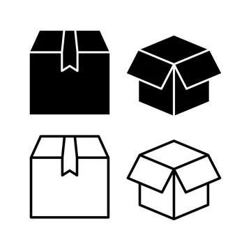 Box icon vector. Box sign. delivery package. parcel box. 스톡 일러스트