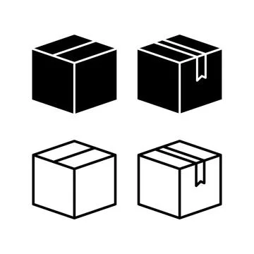 Box icon vector. Box sign. delivery package. parcel box. 스톡 일러스트