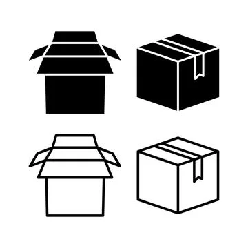 Box icon vector. Box sign. delivery package. parcel box. 스톡 일러스트