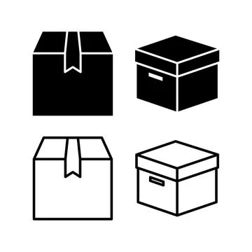 Box icon vector. Box sign. delivery package. parcel box. Stockillustratie