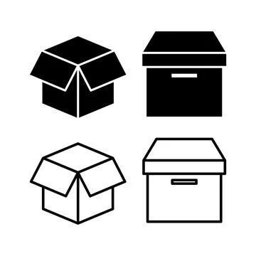 Box icon vector. Box sign. delivery package. parcel box. 库存插图