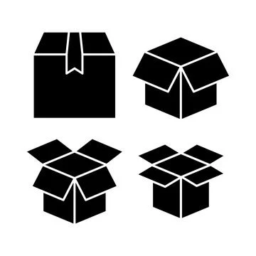 Box icon vector. Box sign. delivery package. parcel box. Stock Illustration