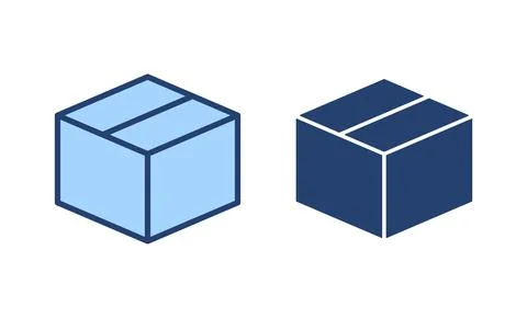 Box icon vector. box sign and symbol, parcel, package Illustrazione stock