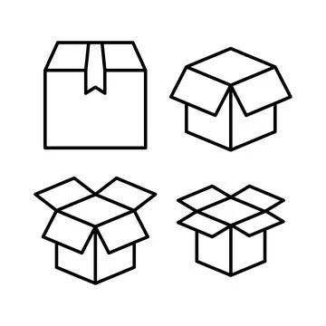 Box icon vector. Box sign. delivery package. parcel box. 库存插图
