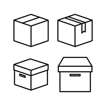 Box icon vector. Box sign. delivery package. parcel box. Stock Illustration