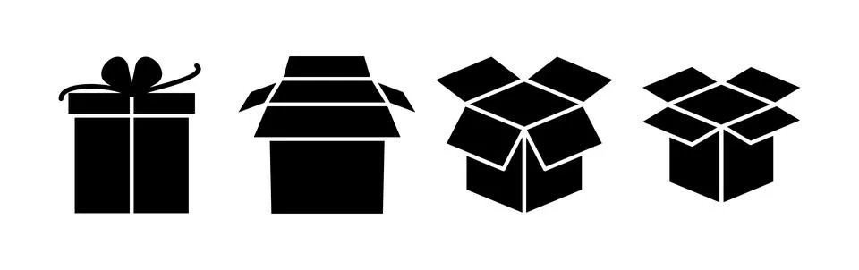 Box icon vector. Box sign. delivery package. parcel box. Stockillustratie