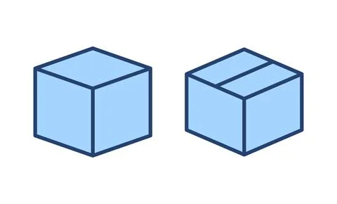 Box icon vector. box sign and symbol, parcel, package Stockillustratie