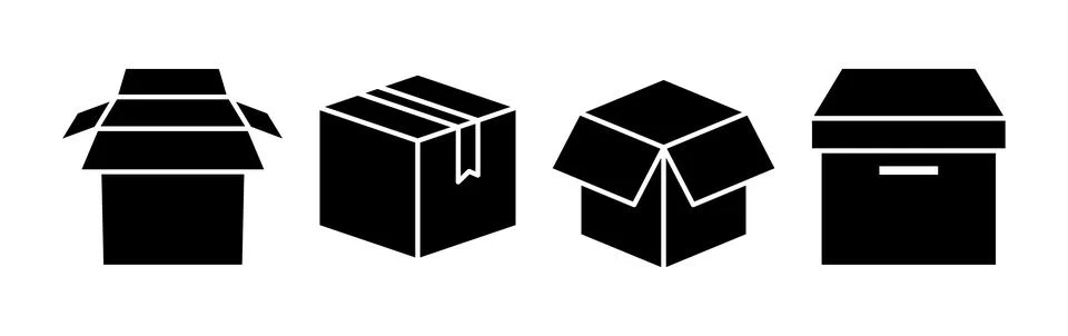 Box icon vector. Box sign. delivery package. parcel box. イラスト素材
