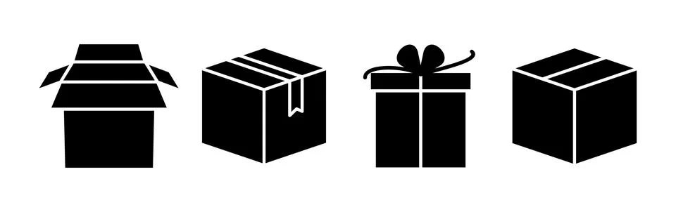 Box icon vector. Box sign. delivery package. parcel box. Illustrazione stock