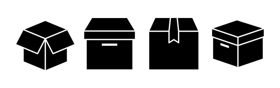 Box icon vector. Box sign. delivery package. parcel box. Stockillustratie