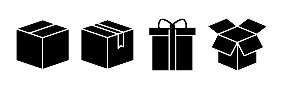 Box icon vector. Box sign. delivery package. parcel box. 库存插图