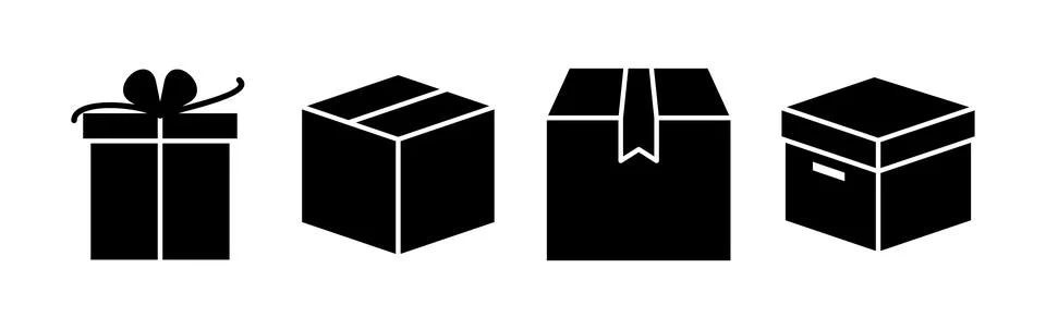 Box icon vector. Box sign. delivery package. parcel box. イラスト素材