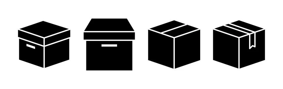 Box icon vector. Box sign. delivery package. parcel box. Stock Illustration