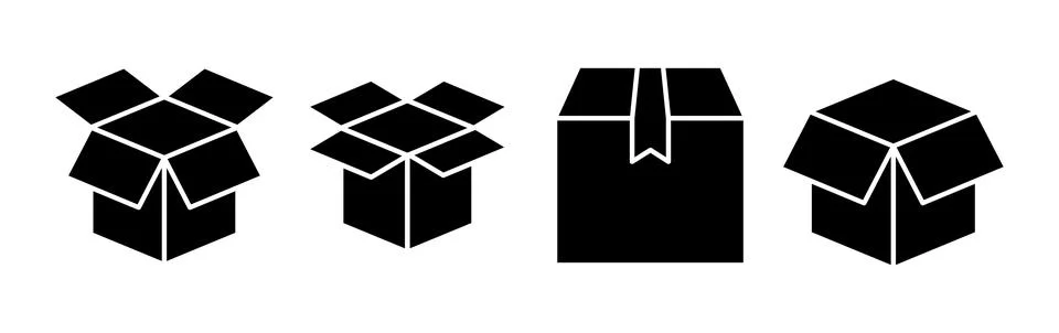 Box icon vector. Box sign. delivery package. parcel box. Stock Illustration