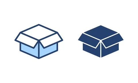 Box icon vector. box sign and symbol, parcel, package Illustrazione stock