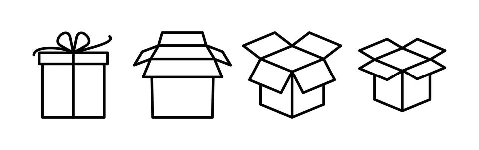 Box icon vector. Box sign. delivery package. parcel box. 스톡 일러스트