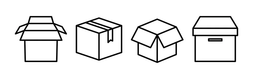 Box icon vector. Box sign. delivery package. parcel box. 库存插图